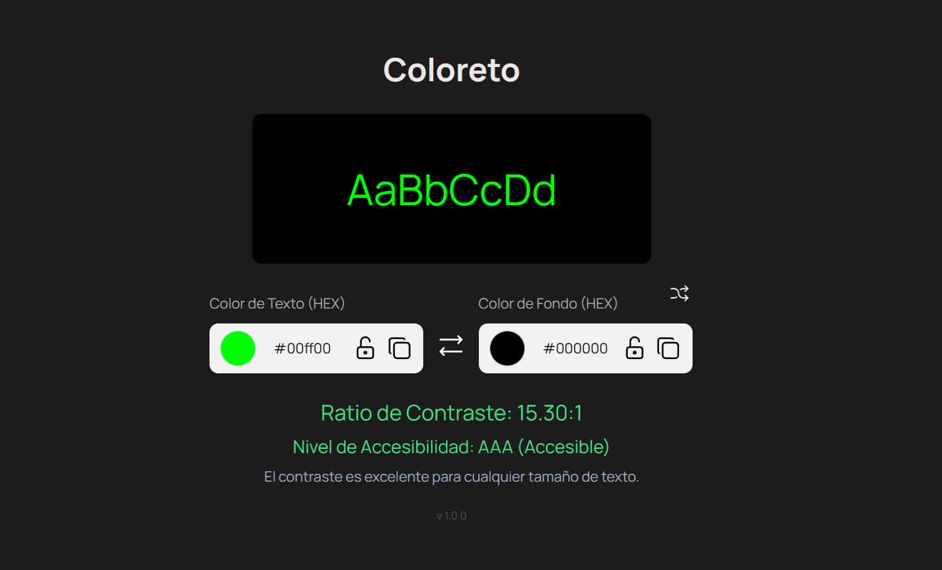 Herramienta de contraste de colores
